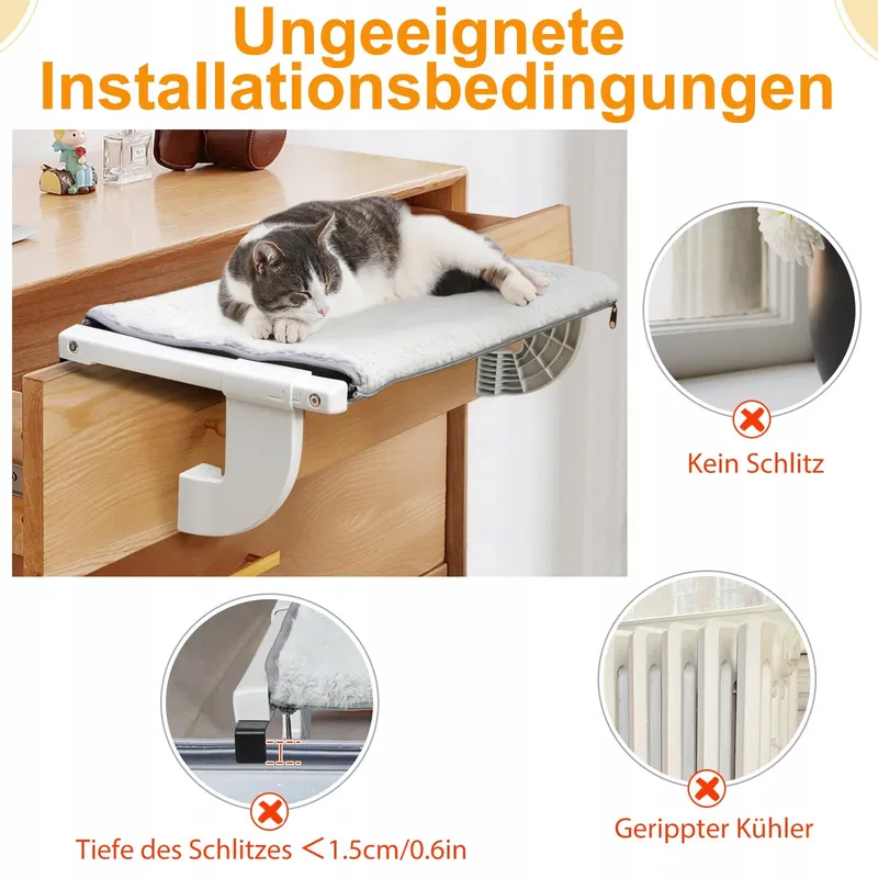 GUUSII HOME Kattenhangmat Radiator Raam 56x34,5cm — foto 2