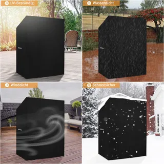 DOKON Strandstoelhoes Waterdicht UV-bestendig 135x105x175cm Zwart — miniatuur 3