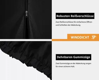 DOKON Strandstoelhoes Waterdicht UV-bestendig 135x105x175cm Zwart — miniatuur 5