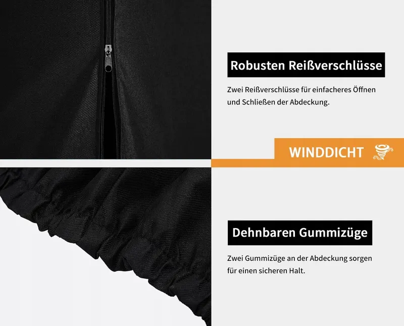 DOKON Strandstoelhoes Waterdicht UV-bestendig 135x105x175cm Zwart — foto 5