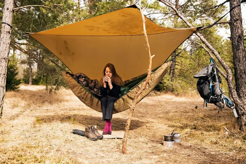 AMAZONAS Underquilt Poncho 2-in-1 Hangmat Warmte tot 0°C 260x120cm — foto 2