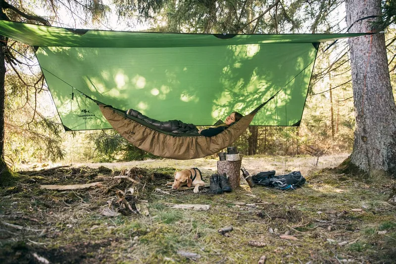 AMAZONAS Underquilt Poncho 2-in-1 Hangmat Warmte tot 0°C 260x120cm — foto 5