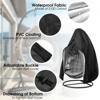 YOTUTUN Hoes Hangstoel Waterdicht 210D Oxford 190x115cm — miniatuur 3