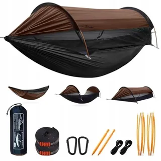 TRAVEL BIRD Hangmattent met Klamboe en Afdak 290x140cm Camping — miniatuur 1