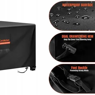 KOVSHUIWE Hoes Tuinmeubelen Waterdicht 250x250x90cm UV-bestendig — miniatuur 9