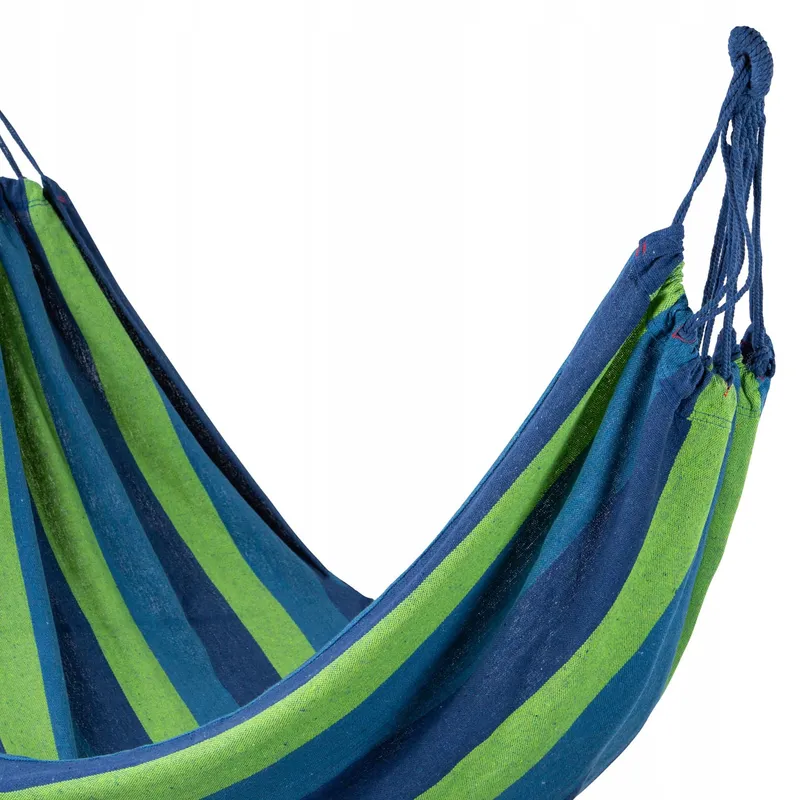 AKTIVE Katoenen Hangmat Camping Tuin 200x100cm 200kg Met Draagtas — foto 7