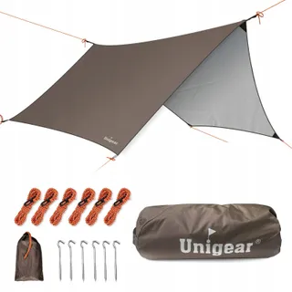 UNIGEAR Waterdicht Zeshoekig Tarp met Oogjes Hangmat Camping