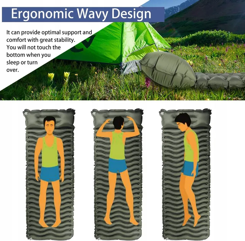 UNIGEAR Ultralichte Camping Slaapmat Opblaasbaar Waterdicht Antislip — foto 3