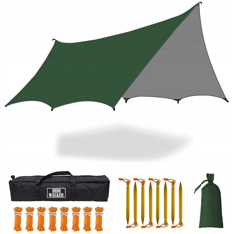 Outdoor Hangmat Tarp Waterdicht Hexagon Camping Survival — foto 1