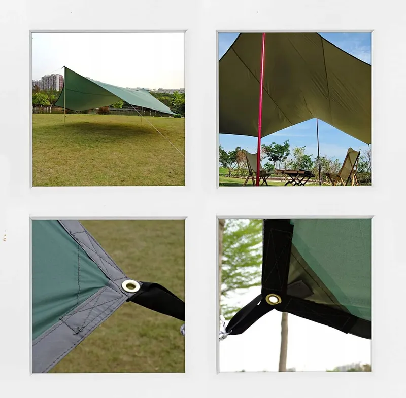 Outdoor Hangmat Tarp Waterdicht Hexagon Camping Survival — foto 7