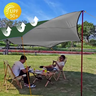 Outdoor Hangmat Tarp Waterdicht Hexagon Camping Survival — miniatuur 3