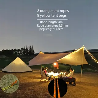 Outdoor Hangmat Tarp Waterdicht Hexagon Camping Survival — miniatuur 5