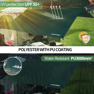 JAICOM Tarp Waterdicht 3x3M Licht UV-bescherming Camping — miniatuur 4