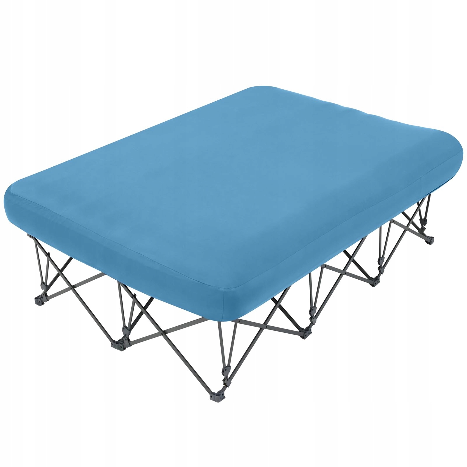KAMPKEEPER Opvouwbaar Kampeerbed met Matras en Tas Blauw
