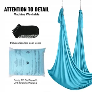 VEVOR Yoga Hangmat Unisex Blauw 10x28m Volwassenen — miniatuur 7