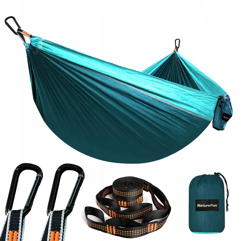 NATUREFUN Camping Hangmat Ultralicht 300kg Nylon Ademend 275x140cm — foto 1