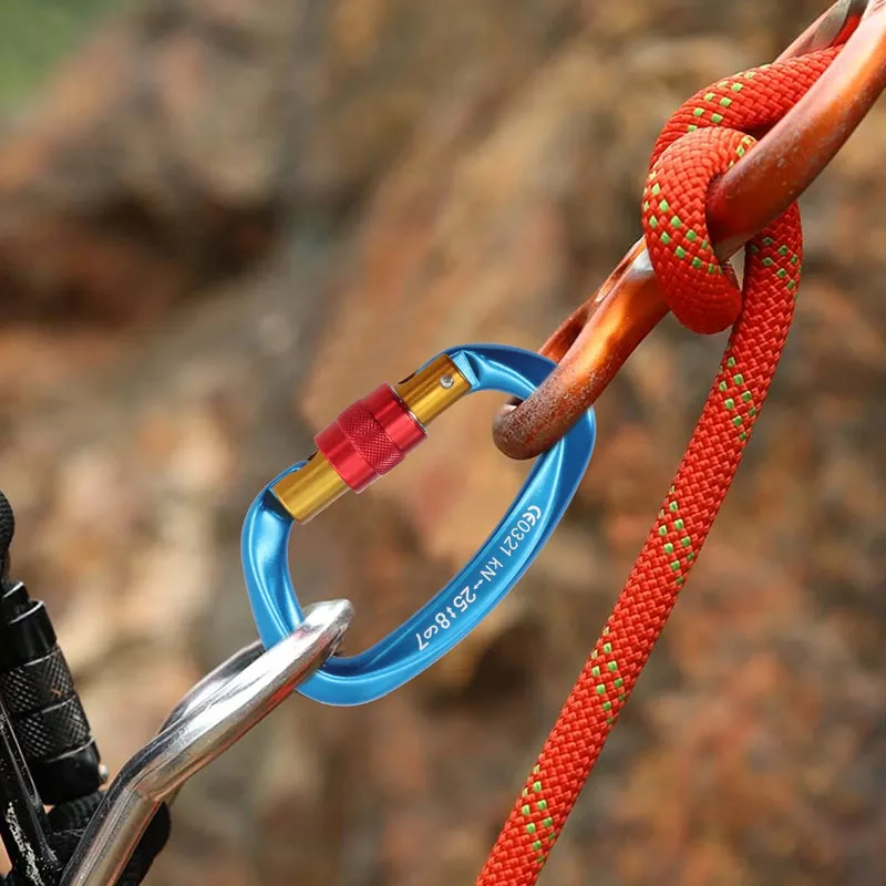 KLETTERKARABINER Klimkarabijnhaak 25kN Blauw — foto 4
