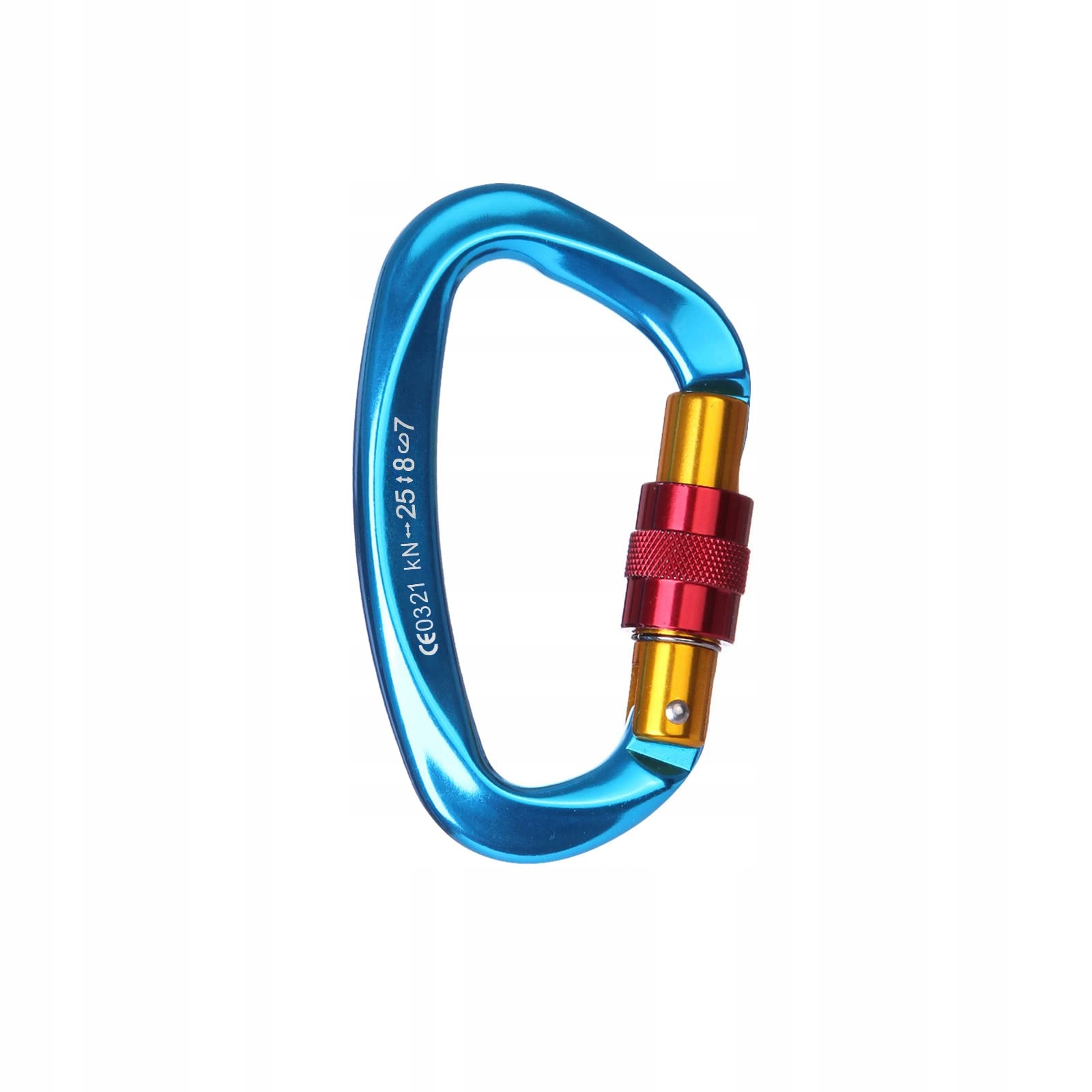KLETTERKARABINER Klimkarabijnhaak 25kN Blauw