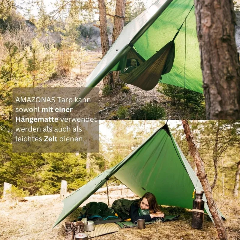 AMAZONAS Wing Tarp Ultralicht Windbescherming Camping Groen — foto 4
