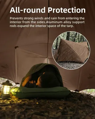 Ultralicht Waterdicht Tentzeil 14ft Camping Wandelen — miniatuur 7