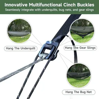 TRAVEL BIRD Hangmat Bevestigingsset 3m Boomband Camping — miniatuur 4