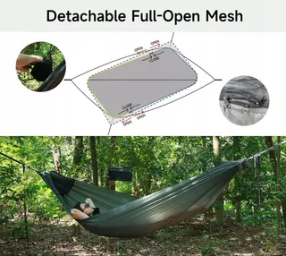 TRAVEL BIRD NomadNest Hangmat 11ft Klamboe Nokkoord Licht — miniatuur 5