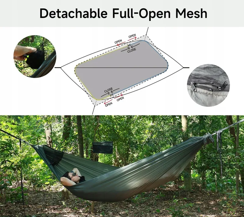 TRAVEL BIRD NomadNest Hangmat 11ft Klamboe Nokkoord Licht — foto 5