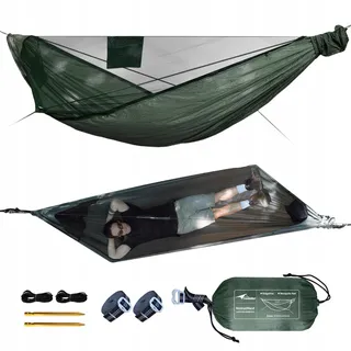 TRAVEL BIRD NomadNest Hangmat 11ft Klamboe Nokkoord Licht — miniatuur 1