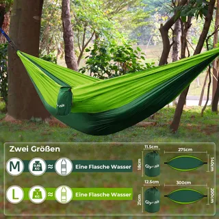 GLYMNIS Ultralichte Hangmat Nylon 300kg 275x140cm Camping Reizen Tuin — miniatuur 2