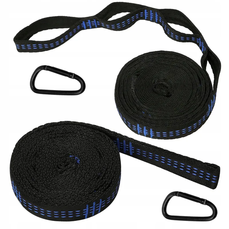 JUYIBAAO Set 2 Hangmatbevestigingen 3m 18 Lussen 300kg Camping — foto 1