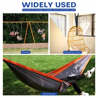 JUYIBAAO Set 2 Hangmatbevestigingen 3m 18 Lussen 300kg Camping — miniatuur 7