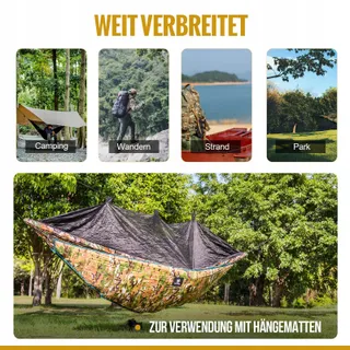 ONETIGRIS Hideout Hangmat Underquilt Ultralicht 280x120cm Camo — miniatuur 6