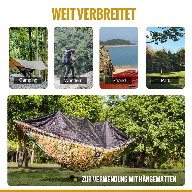 ONETIGRIS Hideout Hangmat Underquilt Ultralicht 280x120cm Camo — foto 6