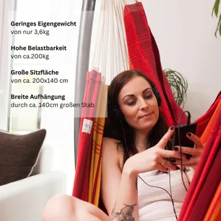 AMAZONAS XXL Hangstoel Brasil Gigante Zonder Frame Handgemaakt Lava — miniatuur 4