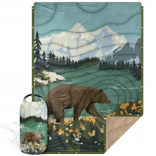 KAWAGEBO Campingdeken Ultralicht Warm Waterdicht 145x200cm — miniatuur 1
