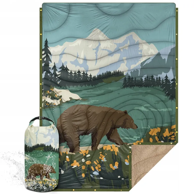 KAWAGEBO Campingdeken Ultralicht Warm Waterdicht 145x200cm — foto 1
