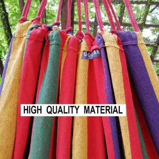 GOCAN Dubbele Katoenen Hangmat 2 Personen 250x160cm 300kg — miniatuur 2