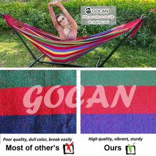 GOCAN Dubbele Katoenen Hangmat 2 Personen 250x160cm 300kg — miniatuur 8