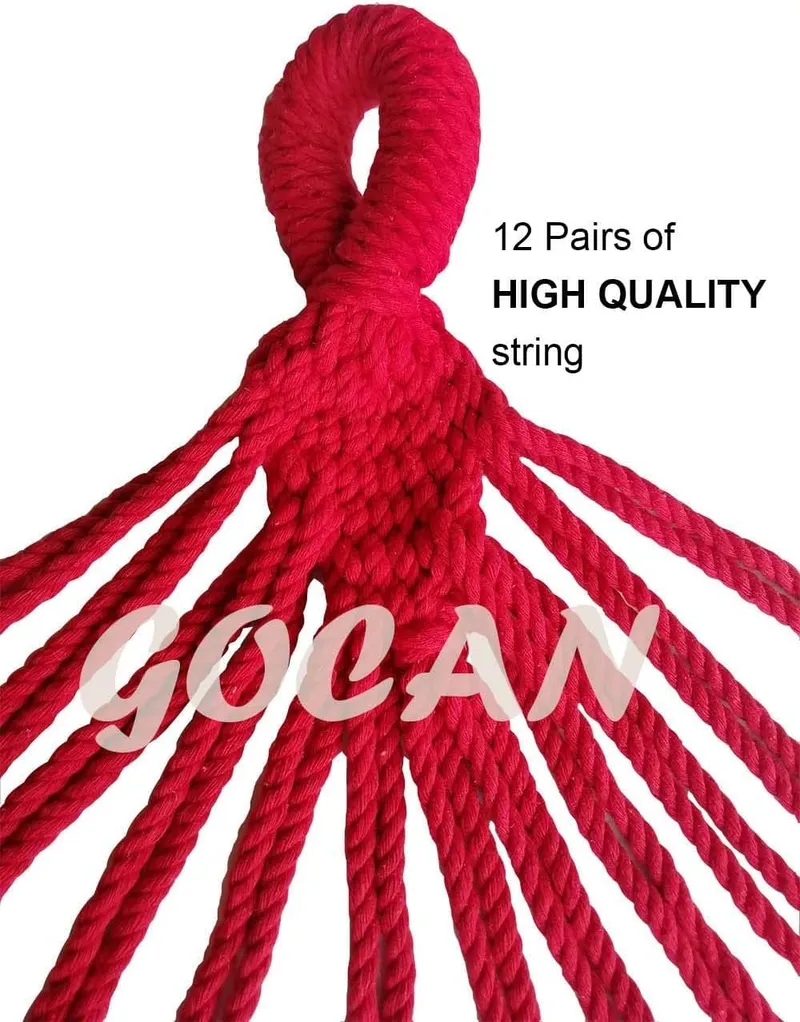GOCAN Dubbele Katoenen Hangmat 2 Personen 250x160cm 300kg — foto 5