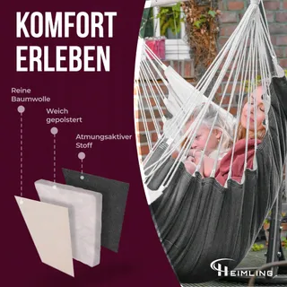 HEIMLING Hangstoel XXL Set Ophanging 3 Kussens tot 150kg Versie 1 — miniatuur 7