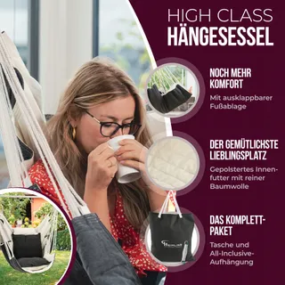 HEIMLING Hangstoel XXL Set Ophanging 3 Kussens tot 150kg Versie 1 — miniatuur 3