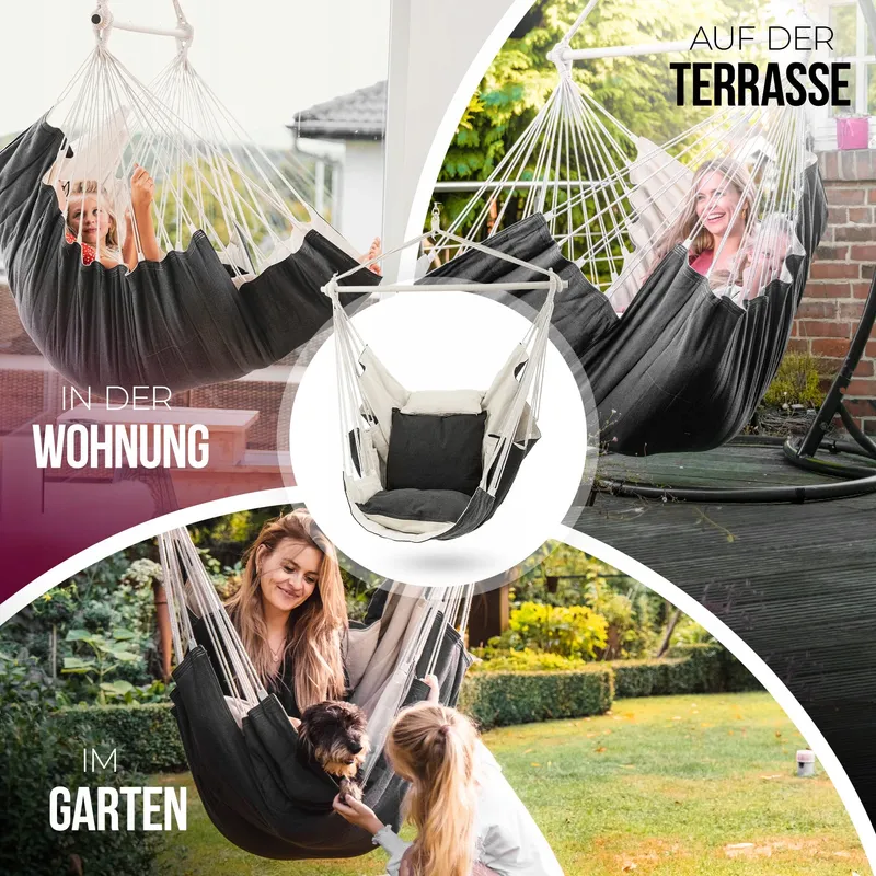 HEIMLING Hangstoel XXL Set Ophanging 3 Kussens tot 150kg Versie 1 — foto 2