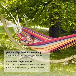 AMAZONAS XL Hangmat Barbados Rainbow 200kg 230x150cm — miniatuur 5