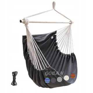 GOCAN Hangmat 220x150cm 250kg Tuin Binnen Donkergrijs — miniatuur 1