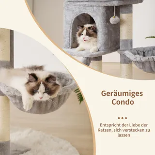 HEYBLY HCT009SW Krabpaal 75cm Platform Grot Hangmat Ladder Grijs — miniatuur 2