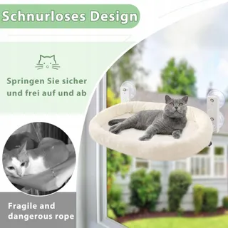GUUSII HOME Kattenraamhangmat Opvouwbaar tot 18kg Wit M — miniatuur 6