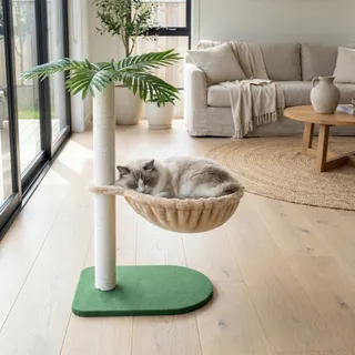 FLAUSCHIGES Kattenmand Hangend Met Stalen Ring Beige — miniatuur 2