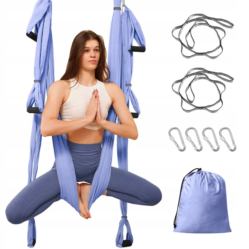LEOGREEN Aerial Yoga Hangmat Nylon 300kg Paars — foto 1