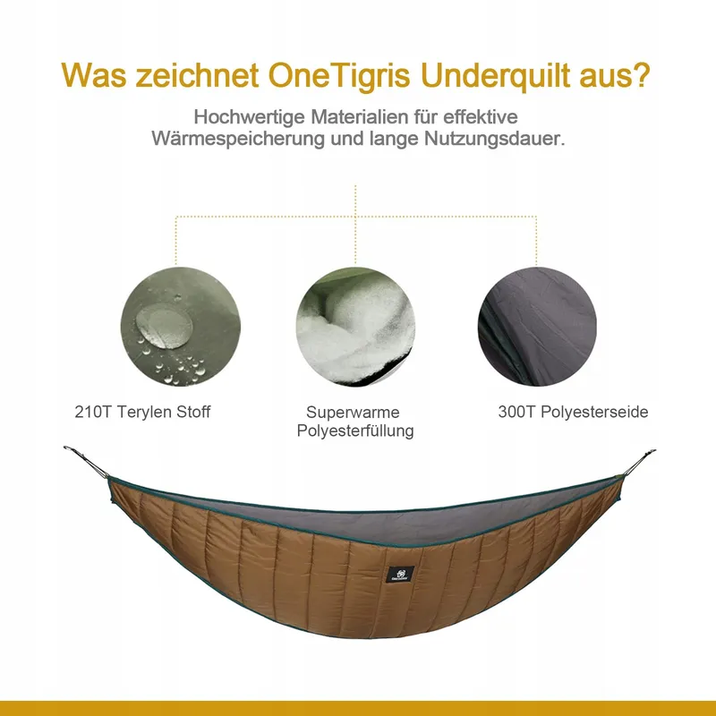 ONETIGRIS Hideout Onderdeken Voor Hangmat Ultralicht Outdoor — foto 4