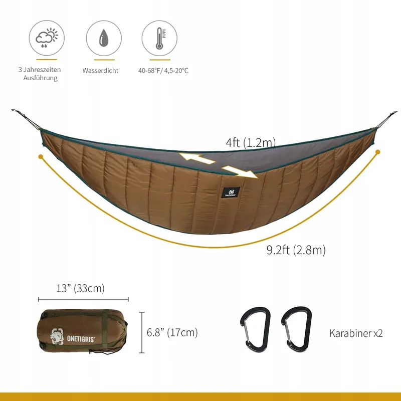 ONETIGRIS Hideout Onderdeken Voor Hangmat Ultralicht Outdoor — foto 3